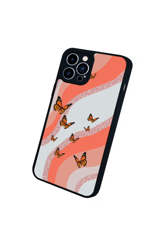 iPhone 13 Pro Max Uyumlu Kelebek Tasarımlı Glossy Premium Kılıf