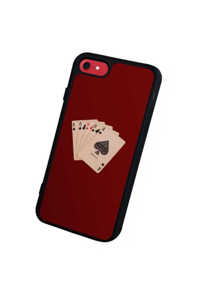 iPhone 8 Uyumlu Kirmizi Tasarımlı Glossy Premium Kılıf