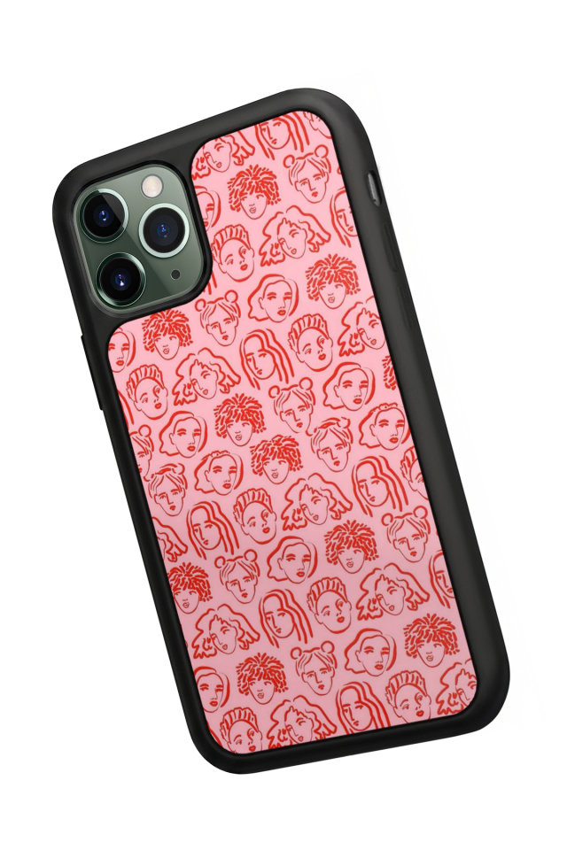 iPhone 11 Pro Uyumlu Line Art Tasarımlı Glossy Premium Kılıf
