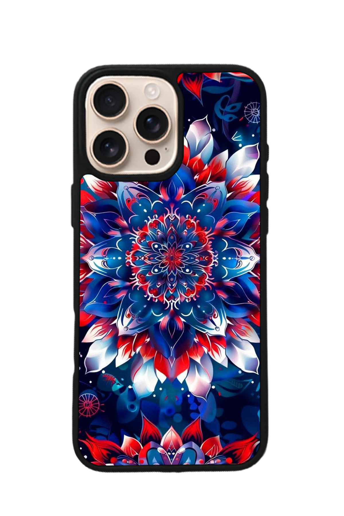 iPhone 16 Pro Uyumlu Mandala Tasarımlı Glossy Premium Kılıf