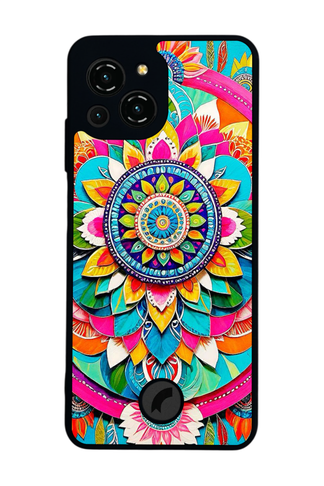 Reeder S23 Pro Max Uyumlu Mandala Tasarımlı Glossy Premium Kılıf