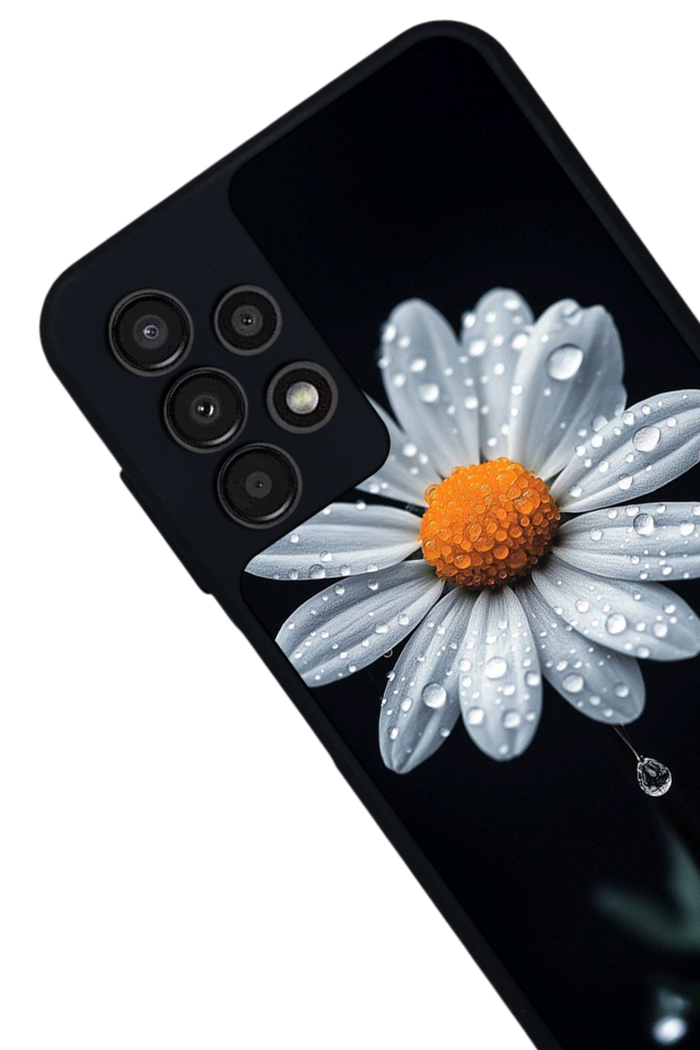 Samsung Galaxy A23 Uyumlu Papatya Tasarımlı Glossy Premium Kılıf