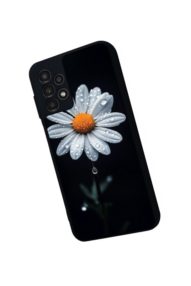 Samsung Galaxy A23 Uyumlu Papatya Tasarımlı Glossy Premium Kılıf