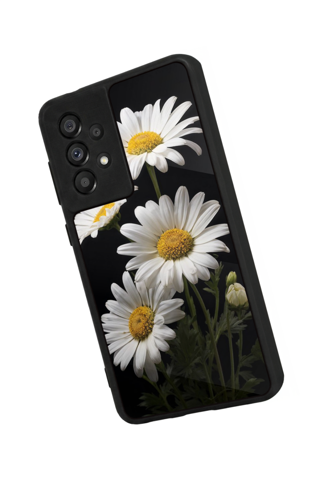 Samsung Galaxy A73 Uyumlu Papatya Tasarımlı Glossy Premium Kılıf