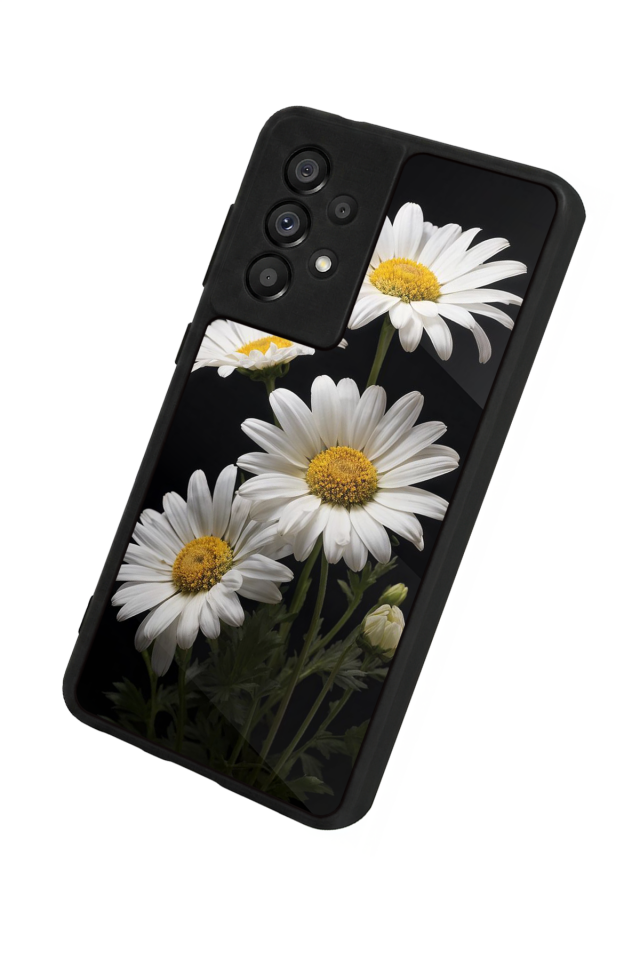 Samsung Galaxy A73 Uyumlu Papatya Tasarımlı Glossy Premium Kılıf