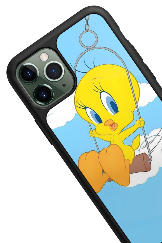 iPhone 11 Pro Max Uyumlu Tweety Tasarımlı Glossy Premium Kılıf