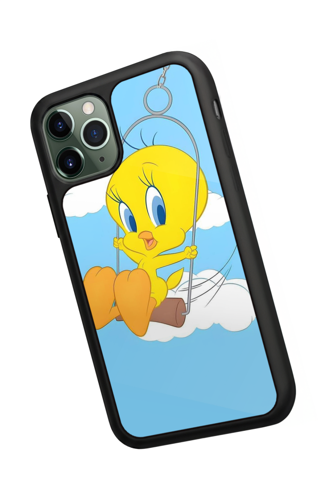 iPhone 11 Pro Max Uyumlu Tweety Tasarımlı Glossy Premium Kılıf