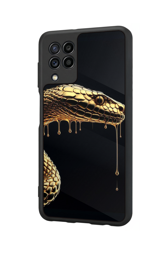 Samsung Galaxy M32 Uyumlu Yılan Tasarımlı Glossy Premium Kılıf