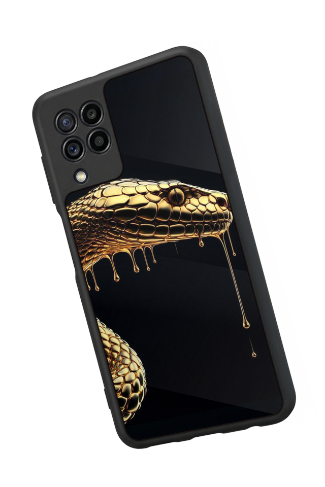 Samsung Galaxy M32 Uyumlu Yılan Tasarımlı Glossy Premium Kılıf