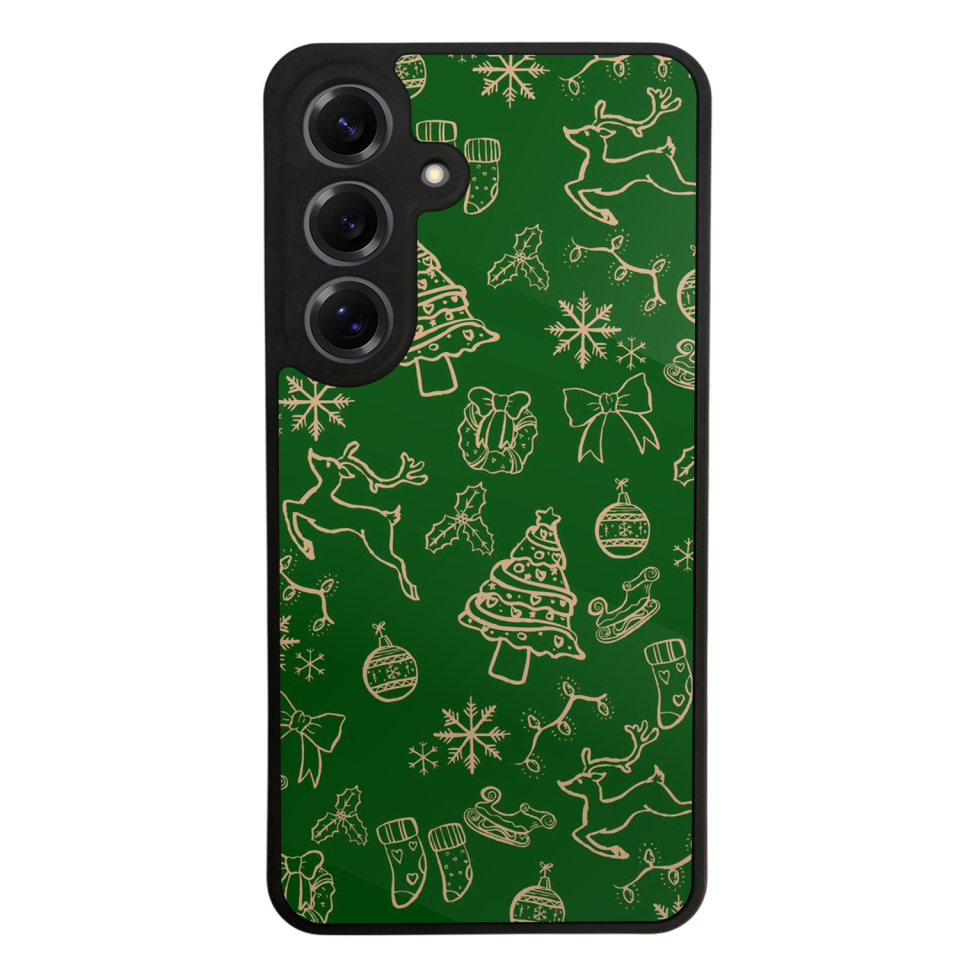 Samsung Galaxy S25 Uyumlu Yilbasi Christmas Tasarımlı Glossy Premium Kılıf
