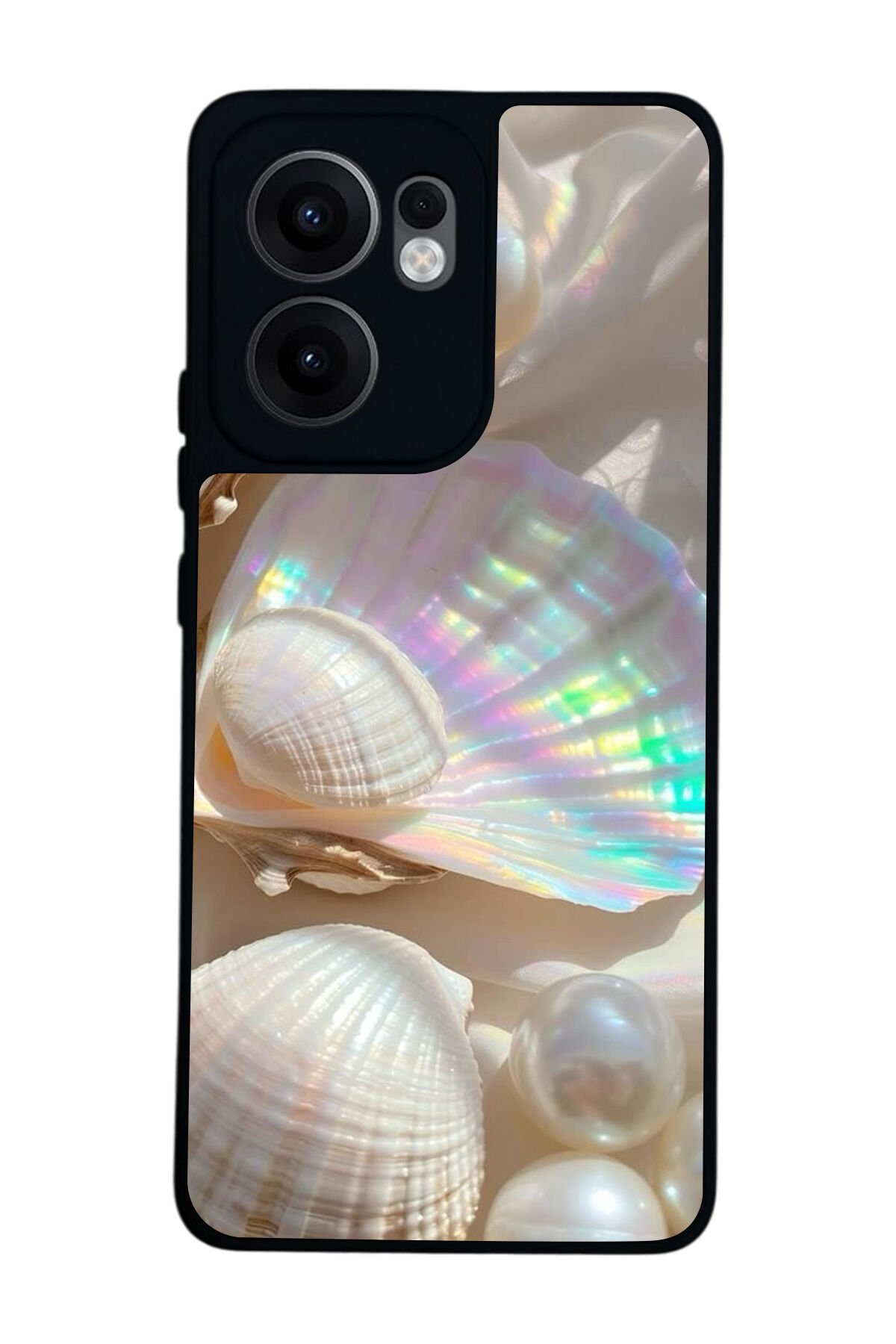 Oppo Reno 13F Uyumlu İnci Tasarımlı Glossy Premium Kılıf