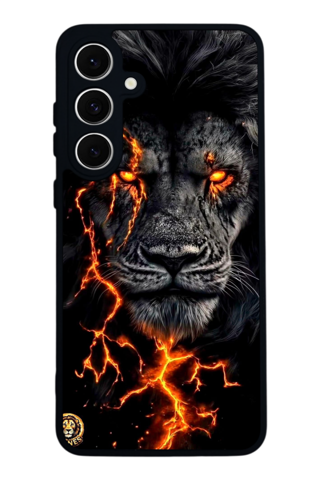 Samsung Galaxy S24 FE Uyumlu Aslan Tasarımlı Glossy Premium Kılıf