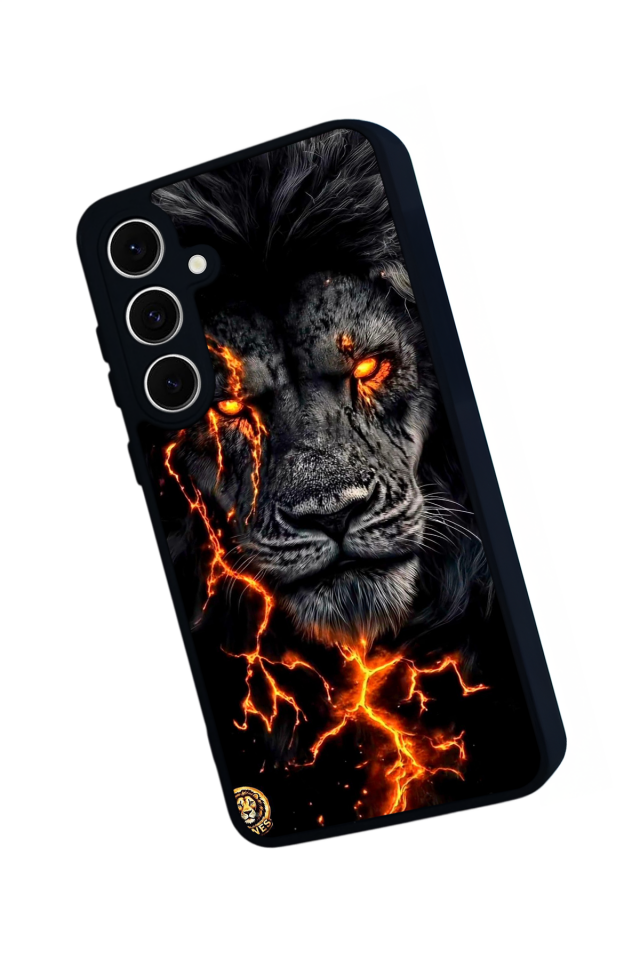 Samsung Galaxy S24 FE Uyumlu Aslan Tasarımlı Glossy Premium Kılıf