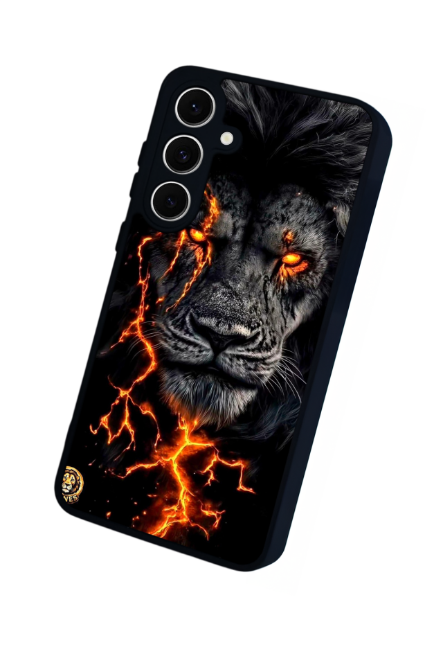 Samsung Galaxy S24 FE Uyumlu Aslan Tasarımlı Glossy Premium Kılıf