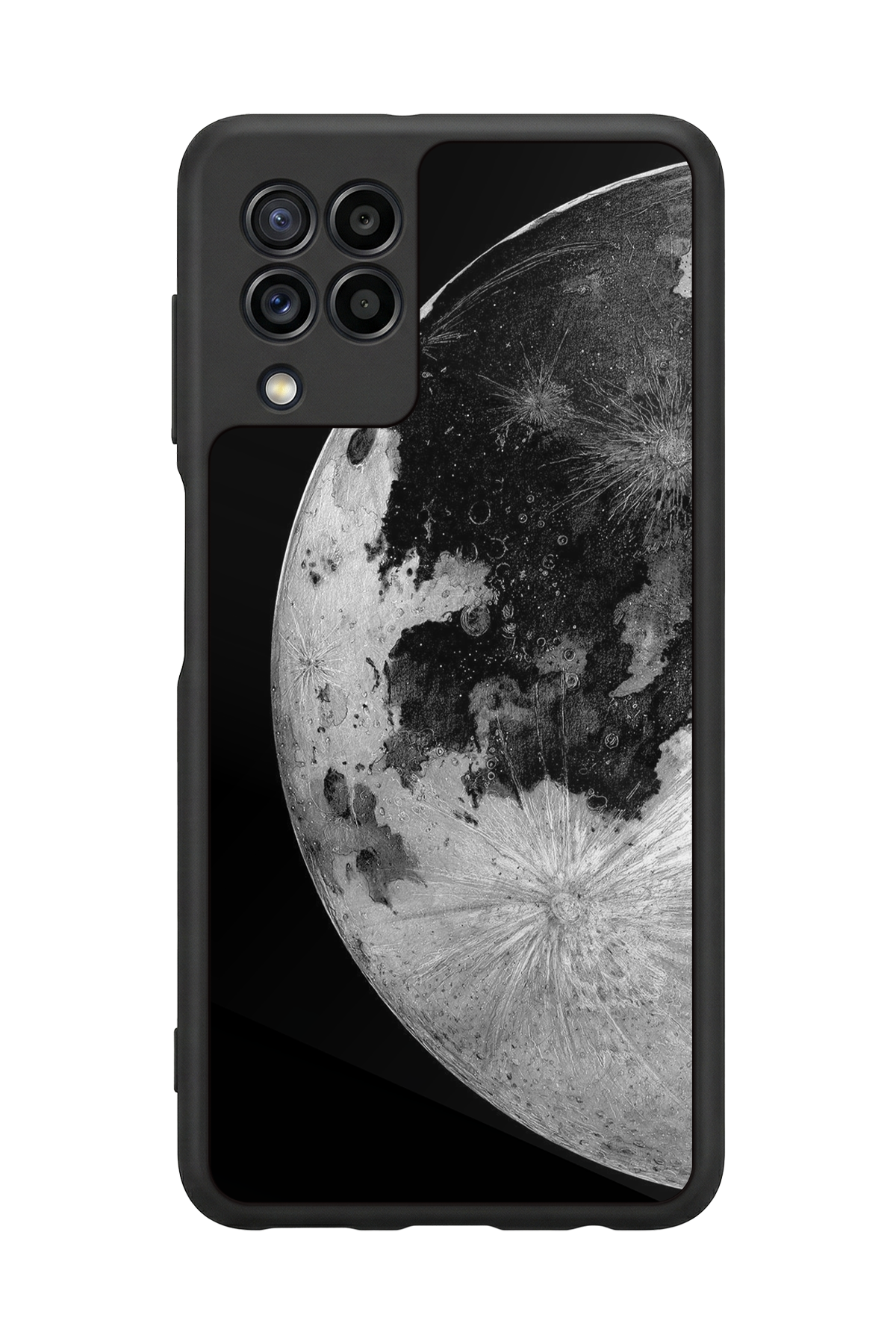 Samsung Galaxy M32 Uyumlu Ay Tasarımlı Glossy Premium Kılıf