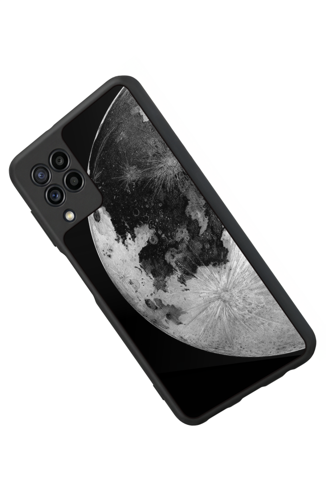 Samsung Galaxy M32 Uyumlu Ay Tasarımlı Glossy Premium Kılıf