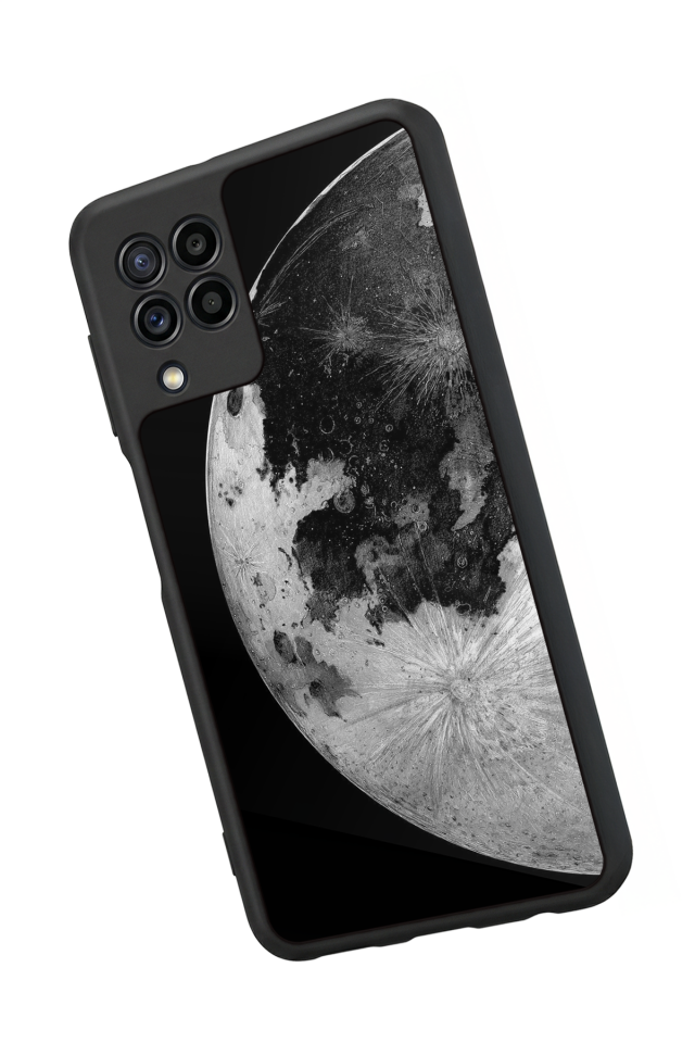 Samsung Galaxy M32 Uyumlu Ay Tasarımlı Glossy Premium Kılıf