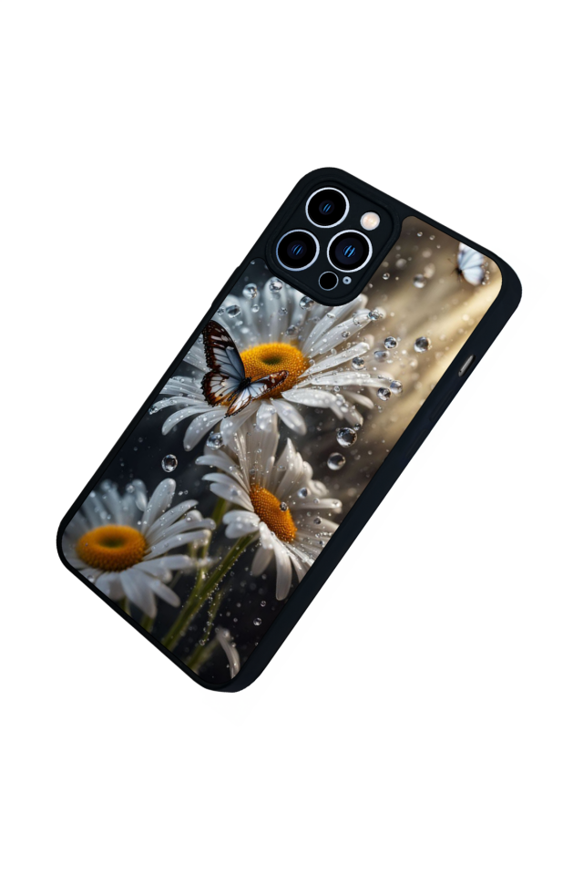 iPhone 12 Pro Max Uyumlu Cicek Tasarımlı Glossy Premium Kılıf