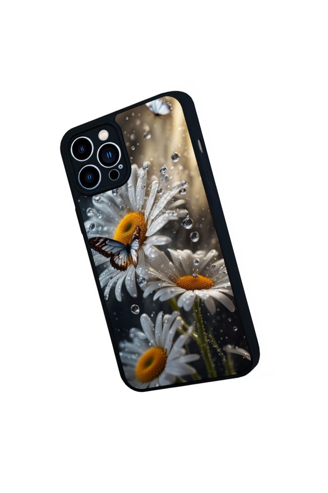 iPhone 12 Pro Max Uyumlu Cicek Tasarımlı Glossy Premium Kılıf
