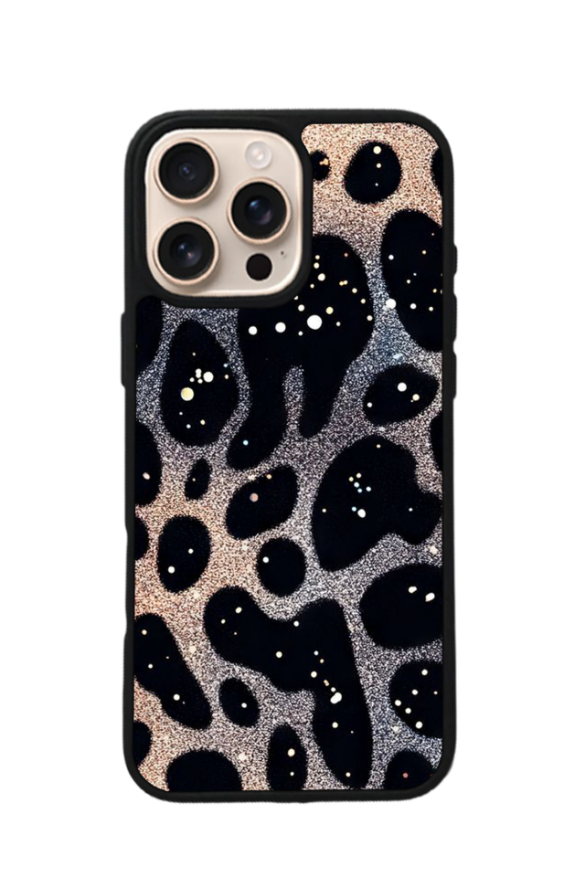 iPhone 15 Pro Max Uyumlu Hologram Leopar Tasarımlı Glossy Premium Kılıf