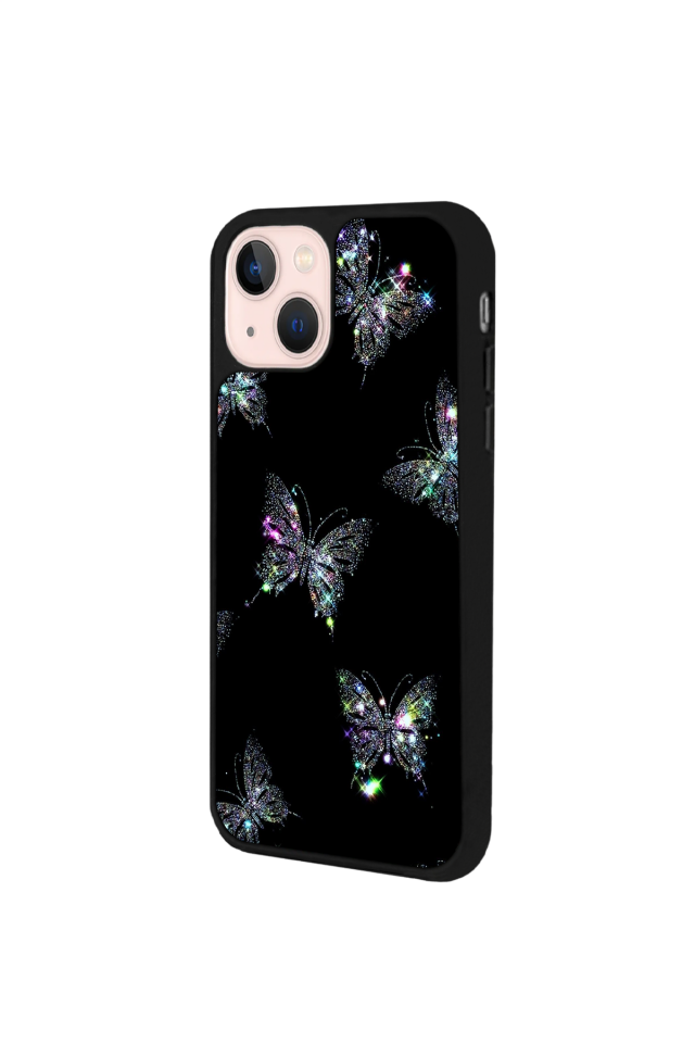 iPhone 14 Plus Uyumlu Kelebek Tasarımlı Glossy Premium Kılıf