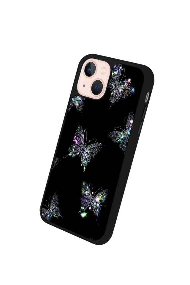 iPhone 14 Plus Uyumlu Kelebek Tasarımlı Glossy Premium Kılıf