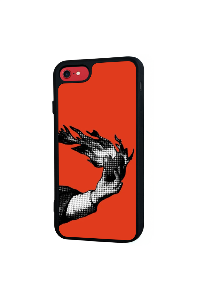 iPhone 8 Uyumlu Kirmizi Tasarımlı Glossy Premium Kılıf