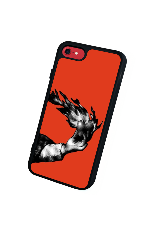 iPhone 8 Uyumlu Kirmizi Tasarımlı Glossy Premium Kılıf