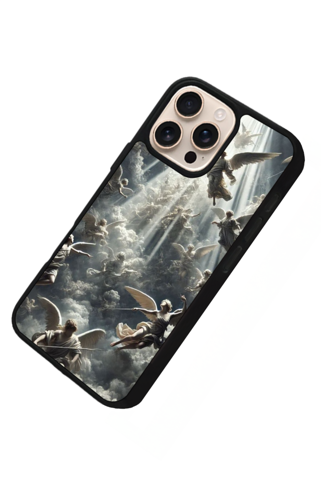 iPhone 16 Pro Uyumlu Melek Tasarımlı Glossy Premium Kılıf