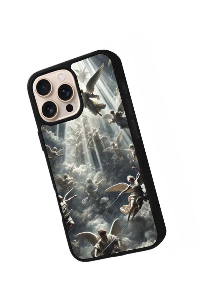 iPhone 16 Pro Uyumlu Melek Tasarımlı Glossy Premium Kılıf
