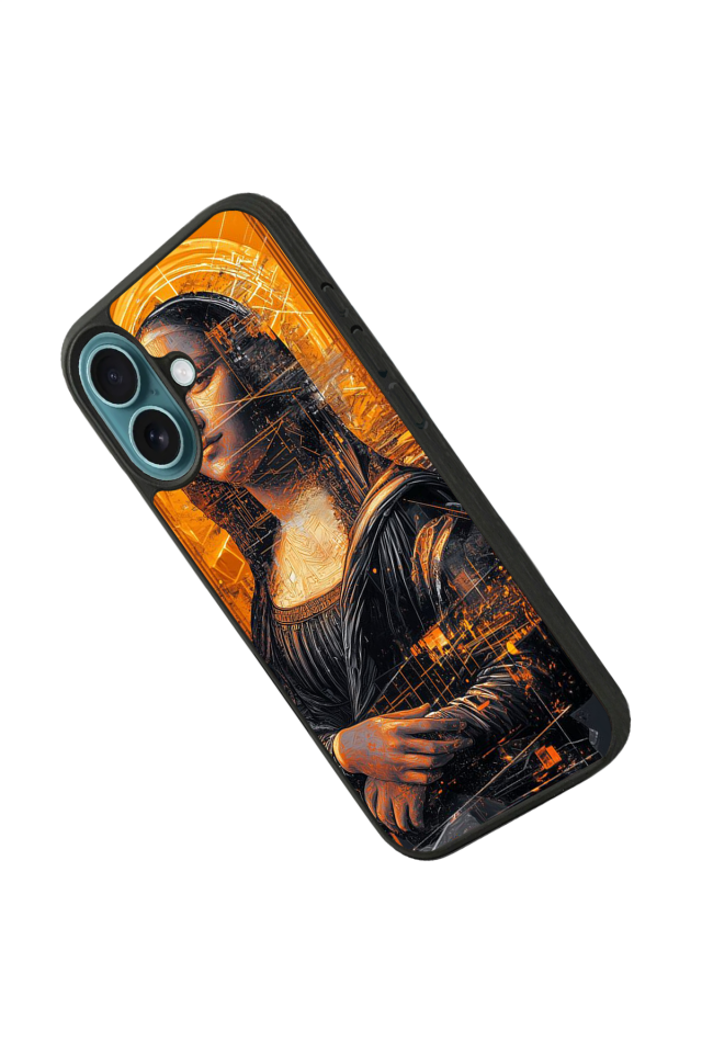 iPhone 16 Uyumlu Monalisa Tasarımlı Glossy Premium Kılıf