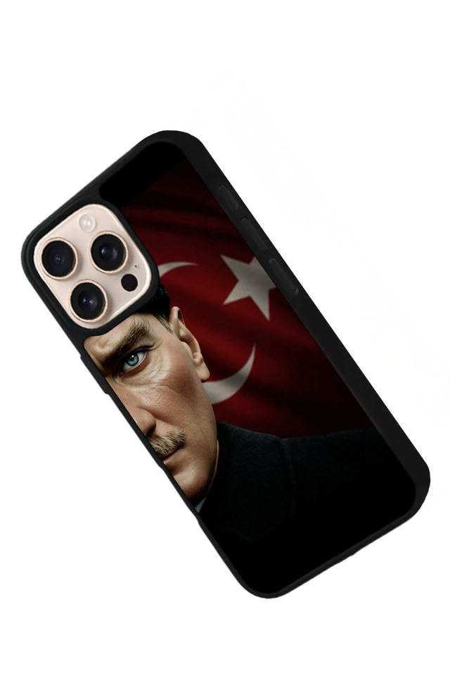iPhone 16 Pro Max Uyumlu Mustafa Kemal Ataturk Tasarımlı Glossy Premium Kılıf