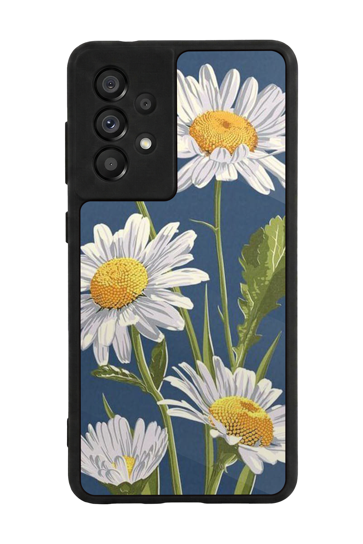 Samsung Galaxy A73 Uyumlu Papatya Tasarımlı Glossy Premium Kılıf