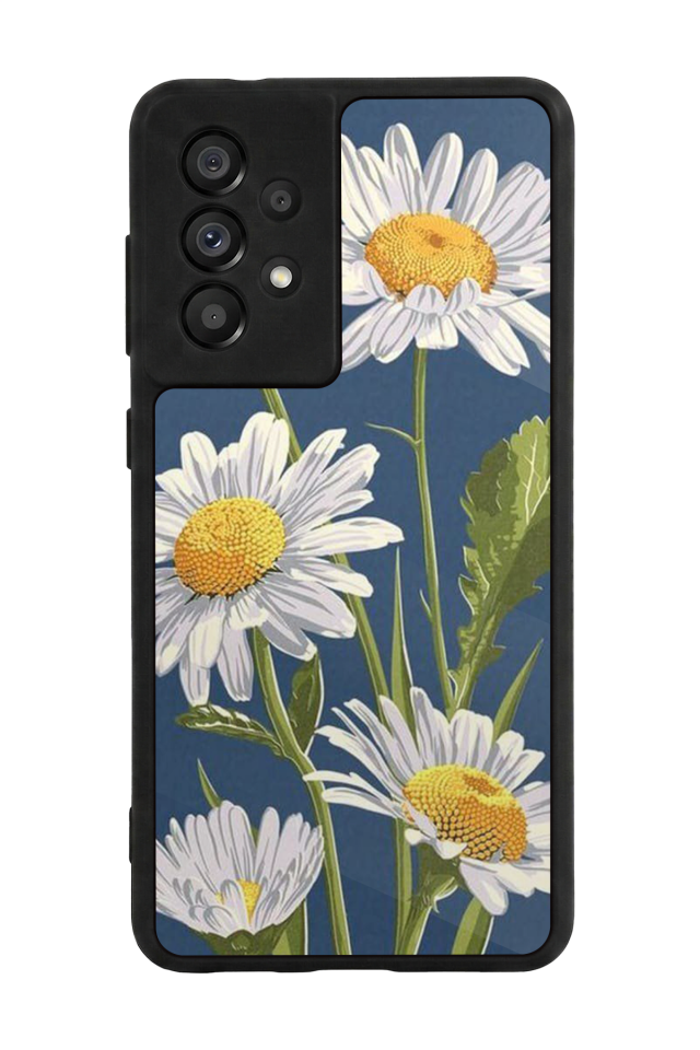 Samsung Galaxy A73 Uyumlu Papatya Tasarımlı Glossy Premium Kılıf