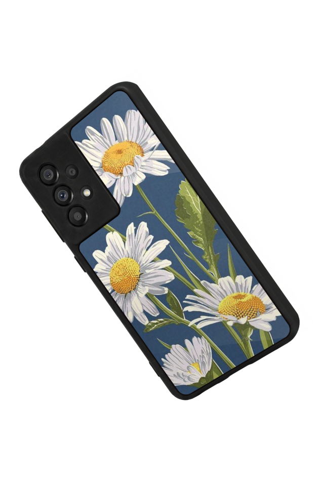 Samsung Galaxy A73 Uyumlu Papatya Tasarımlı Glossy Premium Kılıf