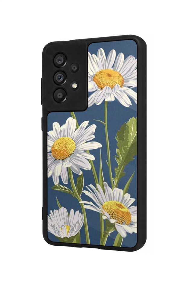 Samsung Galaxy A73 Uyumlu Papatya Tasarımlı Glossy Premium Kılıf