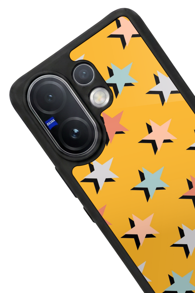 Vivo V60 Uyumlu Retro Yildizlar Tasarımlı Glossy Premium Kılıf
