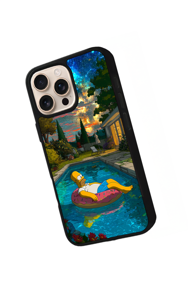 iPhone 14 Pro Max Uyumlu The Simpsons Tasarımlı Glossy Premium Kılıf