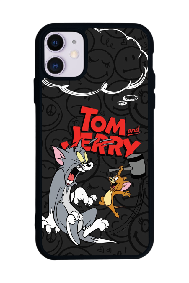 iPhone 11 Uyumlu Tom And Jerry Tasarımlı Glossy Premium Kılıf