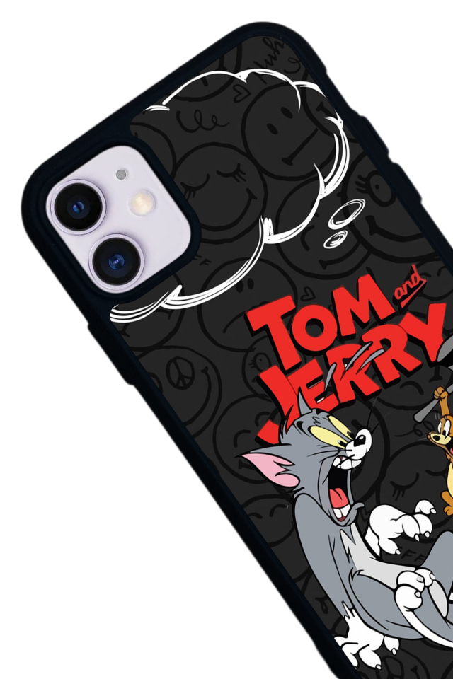 iPhone 11 Uyumlu Tom And Jerry Tasarımlı Glossy Premium Kılıf