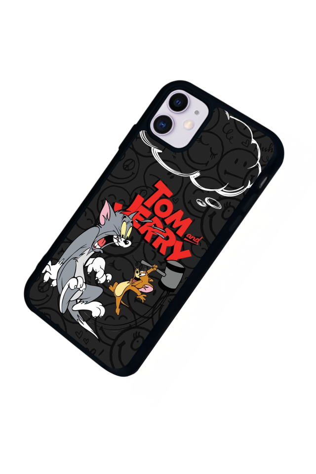 iPhone 11 Uyumlu Tom And Jerry Tasarımlı Glossy Premium Kılıf