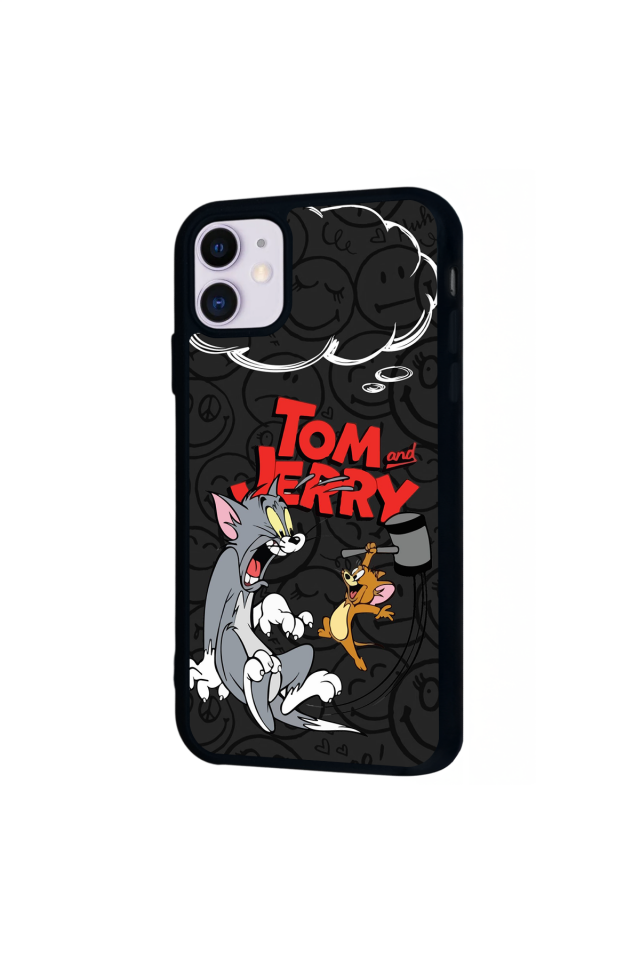 iPhone 11 Uyumlu Tom And Jerry Tasarımlı Glossy Premium Kılıf