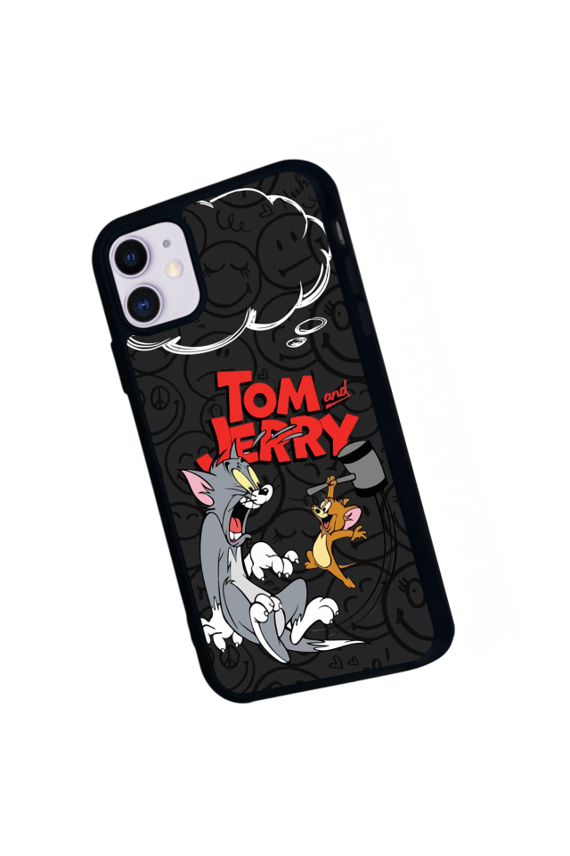 iPhone 11 Uyumlu Tom And Jerry Tasarımlı Glossy Premium Kılıf