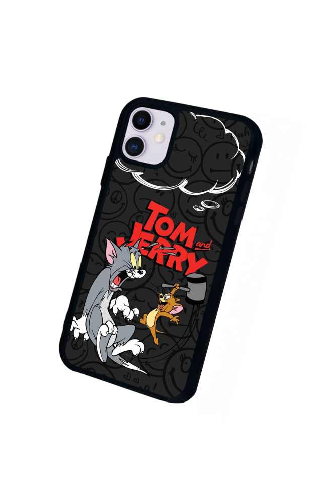 iPhone 11 Uyumlu Tom And Jerry Tasarımlı Glossy Premium Kılıf