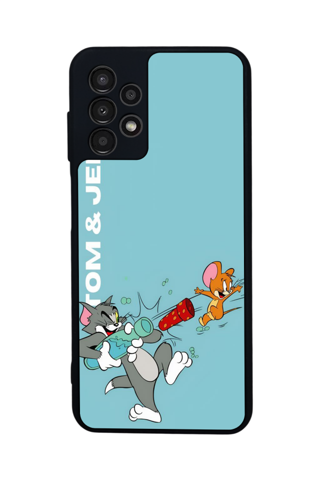 Samsung Galaxy A13 Uyumlu Tom And Jerry Tasarımlı Glossy Premium Kılıf