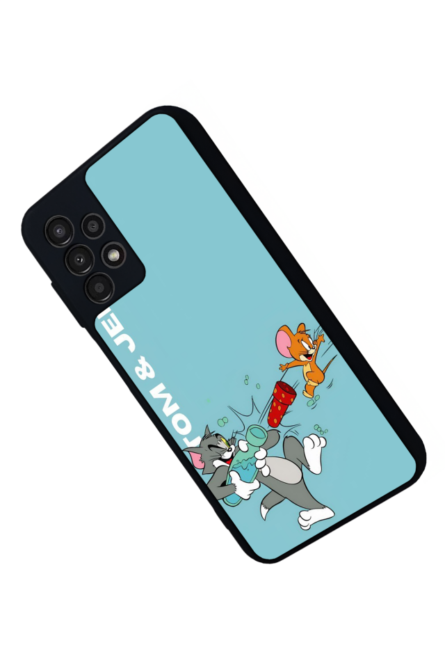 Samsung Galaxy A13 Uyumlu Tom And Jerry Tasarımlı Glossy Premium Kılıf
