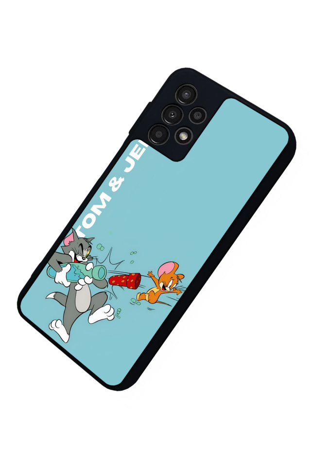Samsung Galaxy A13 Uyumlu Tom And Jerry Tasarımlı Glossy Premium Kılıf