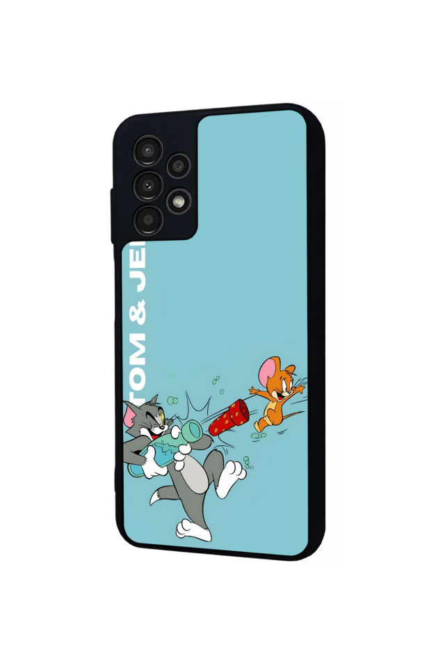 Samsung Galaxy A13 Uyumlu Tom And Jerry Tasarımlı Glossy Premium Kılıf