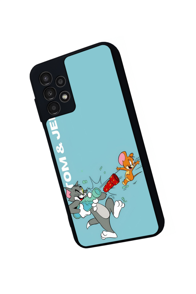 Samsung Galaxy A13 Uyumlu Tom And Jerry Tasarımlı Glossy Premium Kılıf