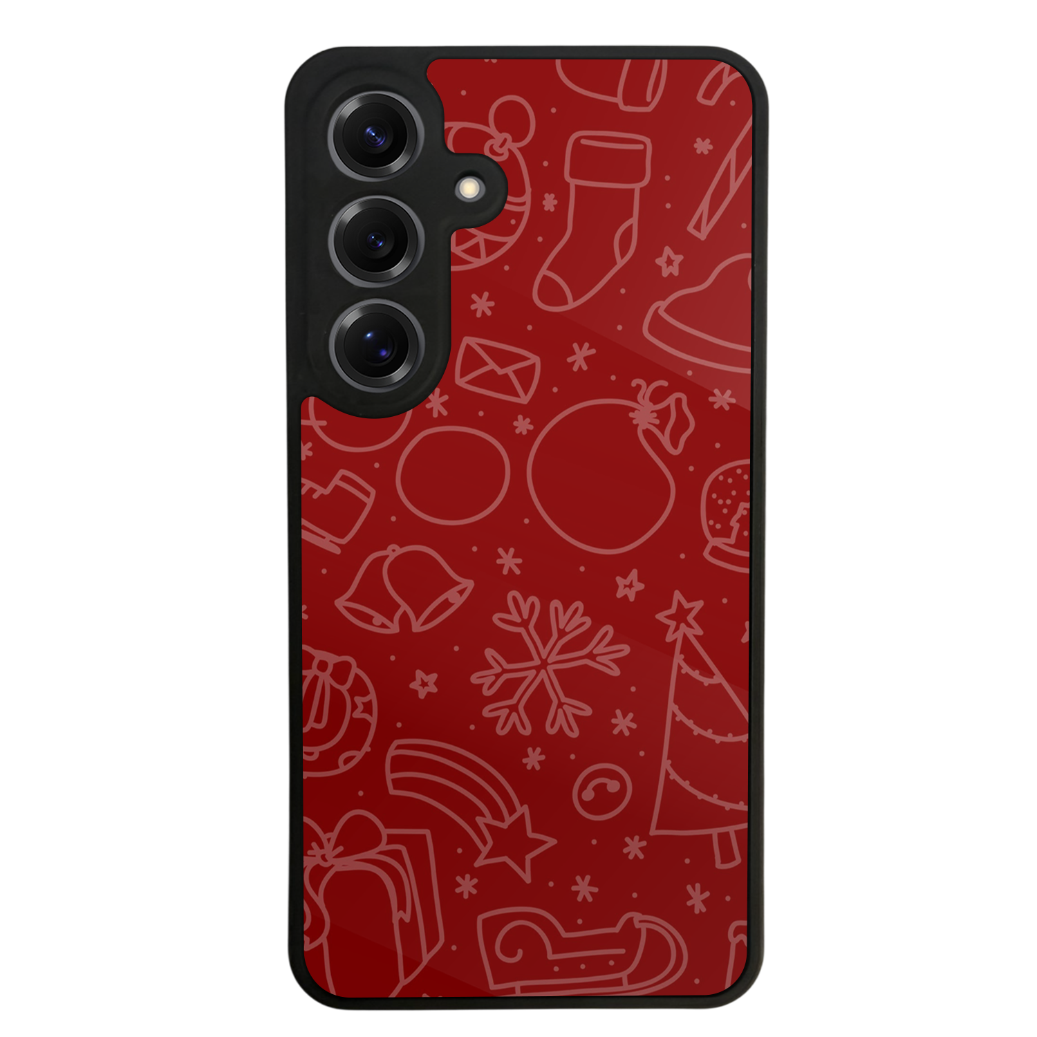 Samsung Galaxy S25 Uyumlu Yilbasi Christmas Tasarımlı Glossy Premium Kılıf